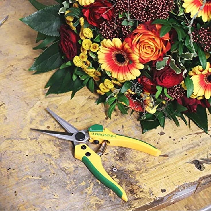 GRÜNTEK Gartenschere COLIBRI Long 195 mm, Bypass-Schneide für Pflanzen und Blumen, Ernteschere, Pflanzenschere mit Soft-Touch Ergo-Griffe, zentrierte SK5 Präzisions-Klingen, geschmiedeter Körper, grün – Bild 5