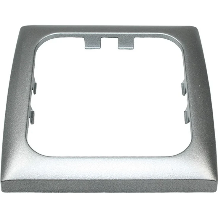 HABA B.V. C-Line Presto Abdeckrahmen für Steckdose, silber, seidenmatte Oberfläche, UV-beständig, 60 mm x 60 mm