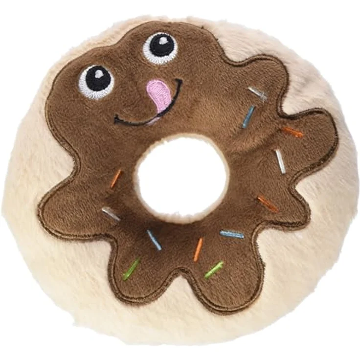 Karlie Hundespielzeug Plüsch Schoko Donut L: 14 cm braun – Bild 1