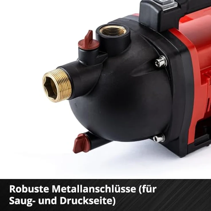 Einhell Akku-Gartenpumpe AQUINNA Power X-Change (Li-Ion, 36 V, 2.6 bar, 3000 L-h Fördermenge, 2-Stufen ECO-Schalter, Wassereinfüll- und Ablassschraube, Thermoschutz, ohne Akkus und Ladegerät) – Bild 8
