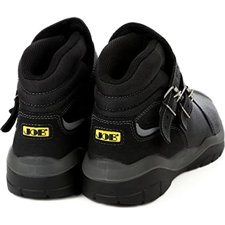 JOB S3 Dachdecker-Schnallenschuh SAFE-STAN 37, rindleder mit metallfreiem Durchtrittschutz, schwarz – Bild 2