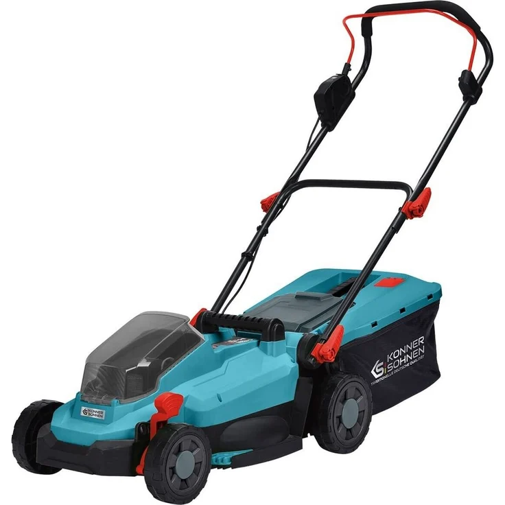 Könner & Söhnen Akkurasenmäher KS 33LM-20V, kabelloser Rasenmäher mit leistungsstarkem bürstenlosen Motor