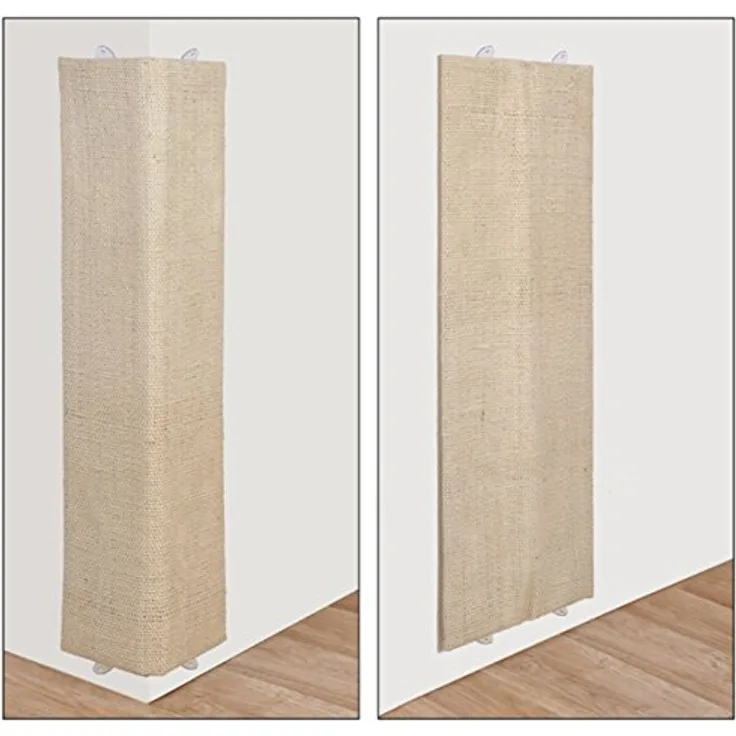 HI Katzenkratzbrett Katzen Kratzbrett aus Natursisal 80x28cm beige 49060