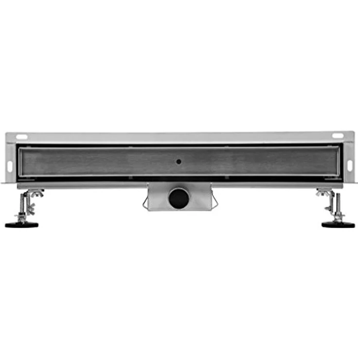 FALA Brick Duschrinne mit Wandablauf, befliesbar, Edelstahl AISI 304, 50 cm Komplettset mit Bodenbefestigung – Bild 3