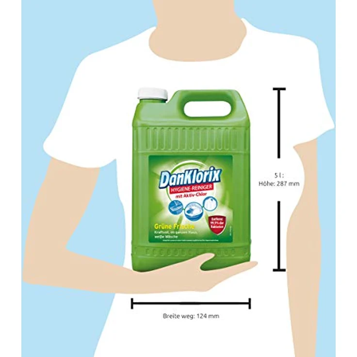 Dan Klorix Hygienereiniger Grüne Frische mit Ativ Chlor 5000ml – Bild 9