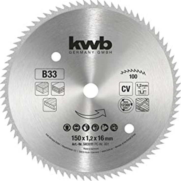 KWB Handkreissägeblatt, CV, 5833-11 – Bild 2