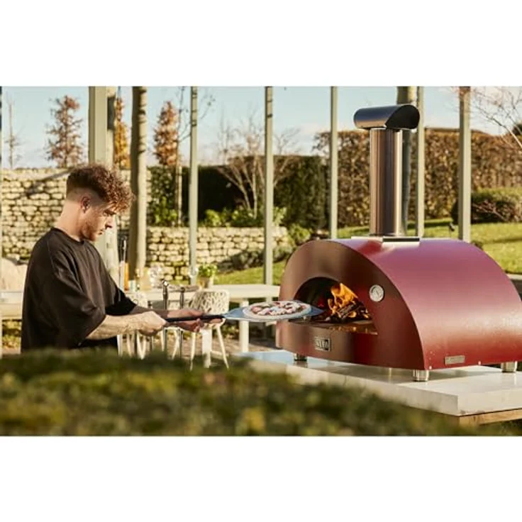 Alfa Forni Gas Pizzaofen Moderno 1 Pizza Rot - Backt 1 Pizza in 90 – Bild 10