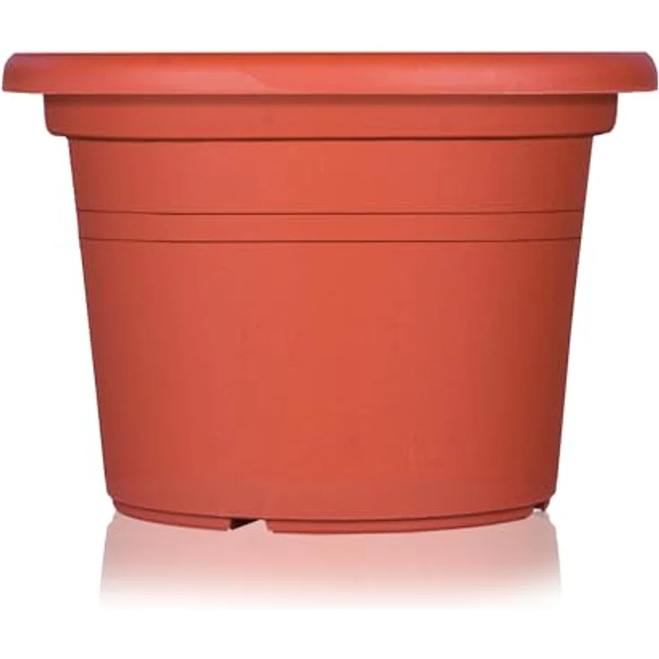 BigDean 9X Blumentopf Ø 20 cm Terrakotta Kunststoff Pflanztopf mit Abfließ-Funktion, wetterfest, für Innen- & Außenbereich geeignet – Bild 2