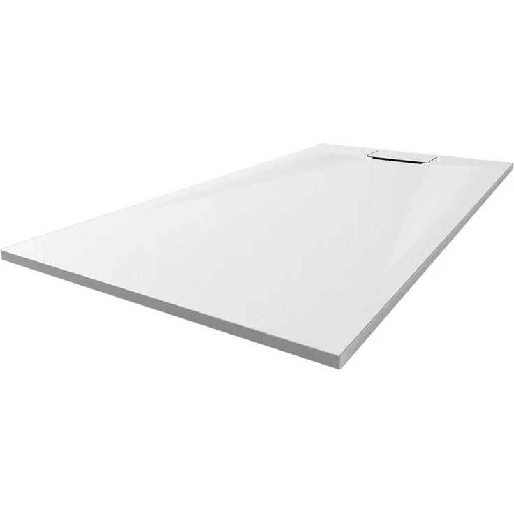BREUER Duschwanne Lite Line Steinoptik, ultra-leicht und rutschsicher, weiß/anthatzitgrau