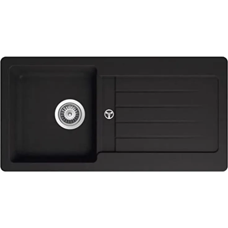 Granitspüle Victory S-VEL860 - ab 40er Unterschrank, 860 x 435 mm (tief schwarz)