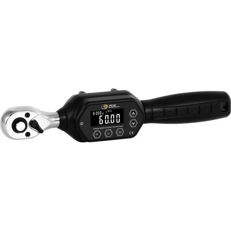 PCE Instruments PCE-TWT 60N, Digitaler Drehmomentschlüssel Außen-Vierkant, 0.01 - 60 Nm, mit gut ablesbarem Display und Speicher für 999 Messwerte