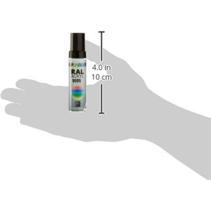 Dupli-Color 677236 Lackstifte, 12 ml, DS 9005 Tief Schwarz Matt - Retuschierpinsel effektflures 12 ml, ideal für Lackarbeiten – Bild 4