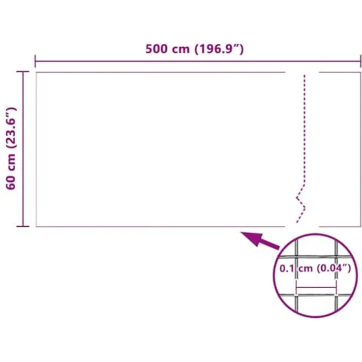 vidaXL Fliegengitter-Gewebe, Insektenschutzgitter aus Glasfaser, 60 x 500 cm, Weiß – Bild 3