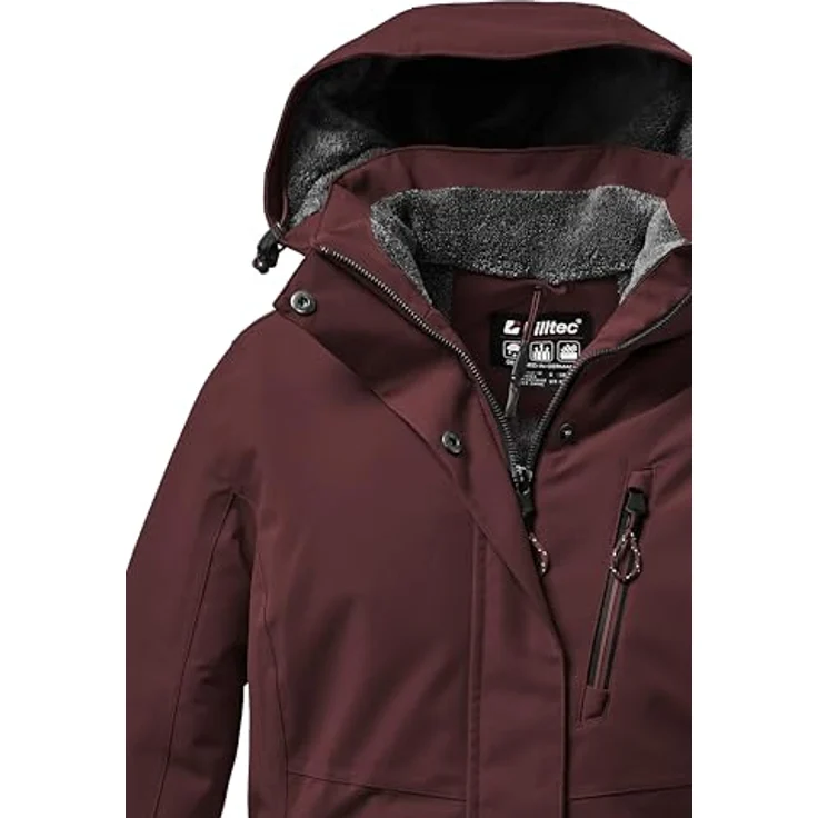 Killtec Anorak KOW 140 WMN JCKT DUNKELWEINROT, Damen Funktionsjacke mit 10.000 mm Wassersäule – Bild 4