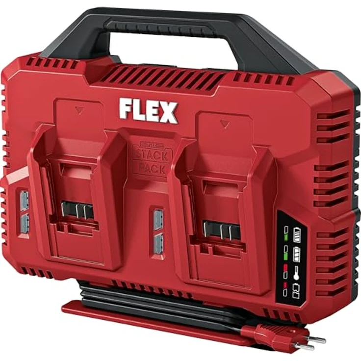 FLEX Doppel-Schnellladegerät 12/18 V CA SP 2x12/18, mit Ladezustandsanzeige und kompakter Wandmontagevorrichtung – Bild 1