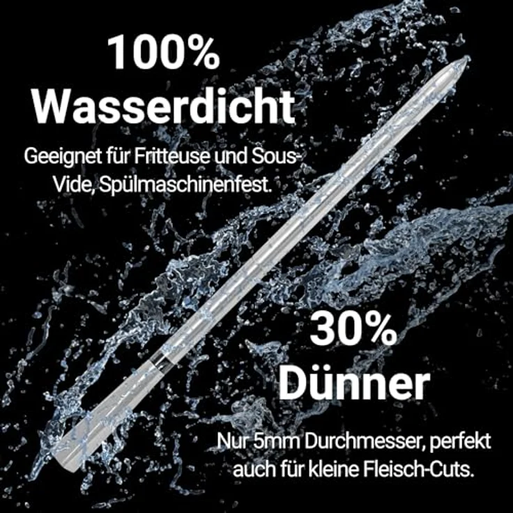 MEATER 2 Plus: Das Smarte Fleischthermometer der Nächsten Generation, Hitzebeständig bis 550°C, Hohe Reichweite, 100% Wasserdicht, Multi-Sensor Technologie - MEATER – Bild 5
