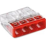 Wago Compact Steckklemme 2273-204, 4 Klemmstellen für Leiter 0,5 mm² - 2,5 mm², transparente Bauform, 100 Stück