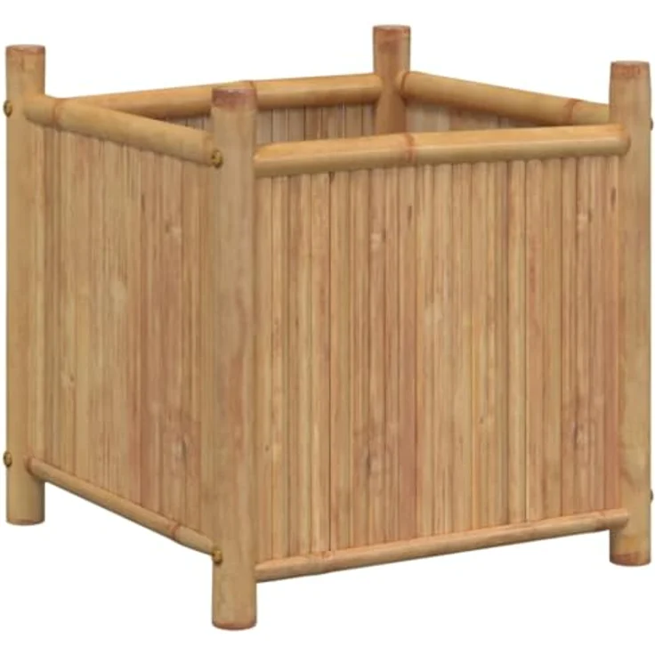 vidaXL Pflanzkübel, Hochbeet aus Bambus, erhöhtes Design, für Garten Balkon Terrasse – Bild 1