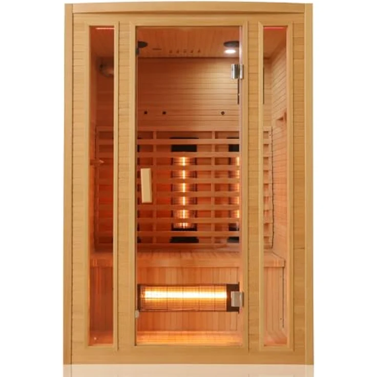 TroniTechnik Infrarotkabine MANILA 130 Wärmekabine, 5 Vollspektrumstrahler, BxTxH: 100 x 100 x 190 cm, Farblichttherapie, Ionisator, Ozondesinfektion, Aromatherapie, Multimedia, USB & Bluetooth – Bild 2