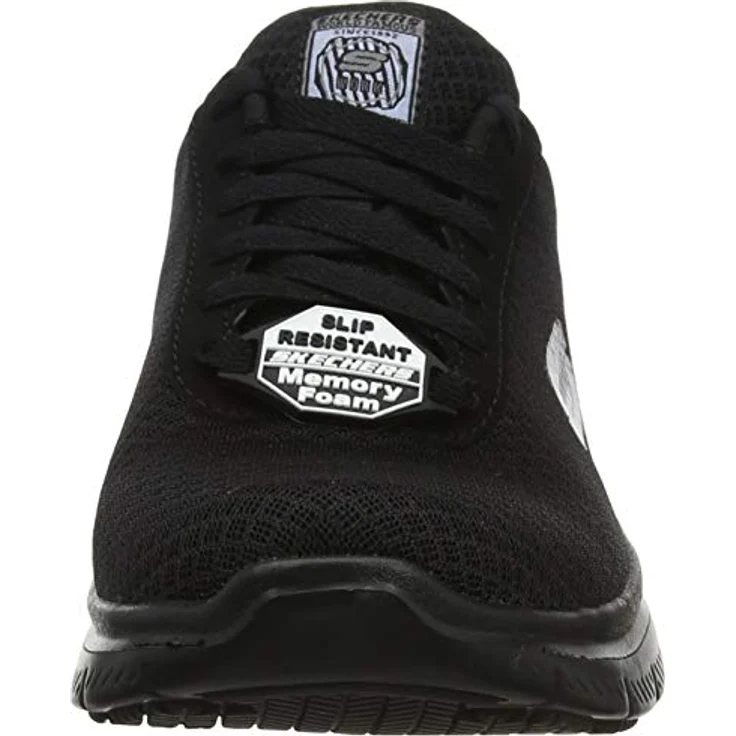 Skechers FlexAdantage SR schwarz Arbeitsschuh, sportlicher Sneaker mit Memory Foam Innensohle – Bild 2