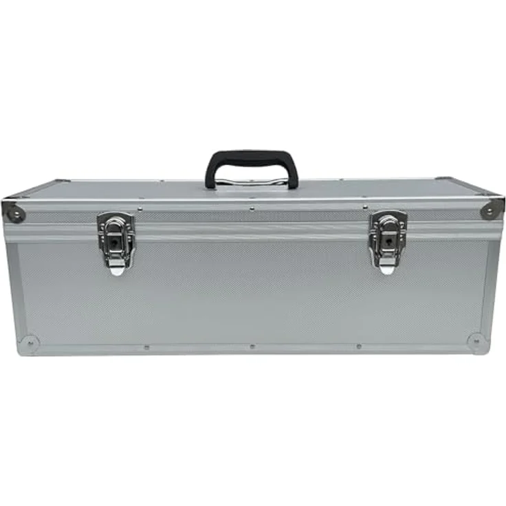 ECI Tools Werkzeugkoffer Alubox Alukoffer Silber Koffer Werkzeugkoffer Aufbewahrung leer 20x20x, Aluminium/Kunststoff, elegantes Design, stoßfest, Silber – Bild 2