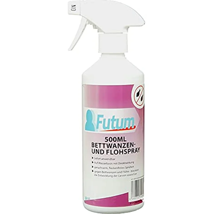 Futum Bettwanzen Spray Floh-Spray 500ml - Hochwirksames Insekten Spray, Larven & Eier bekämpfen Innen & Außen mit Langzeitwirkung – Bild 1