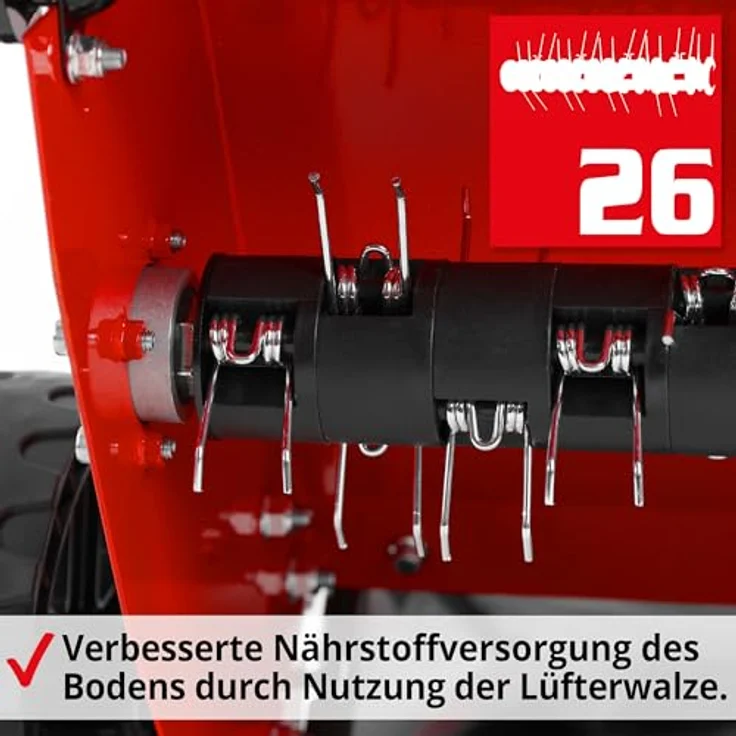 Hecht Benzin-Vertikutierer 5645, 2in1 Rasenlüfter mit 40 cm Arbeitsbreite, 5,8 PS, 15 Messer und 26 Federkrallen – Bild 6