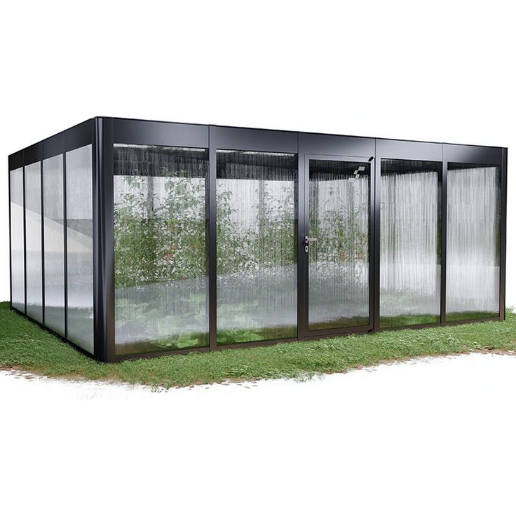 SunElements Gewächshaus 'SunGarden Select 5.4' 548 x 443 cm mit 10 mm Doppelstegplatten anthrazit-metallic, robuste Konstruktion, integrierte Lüftung