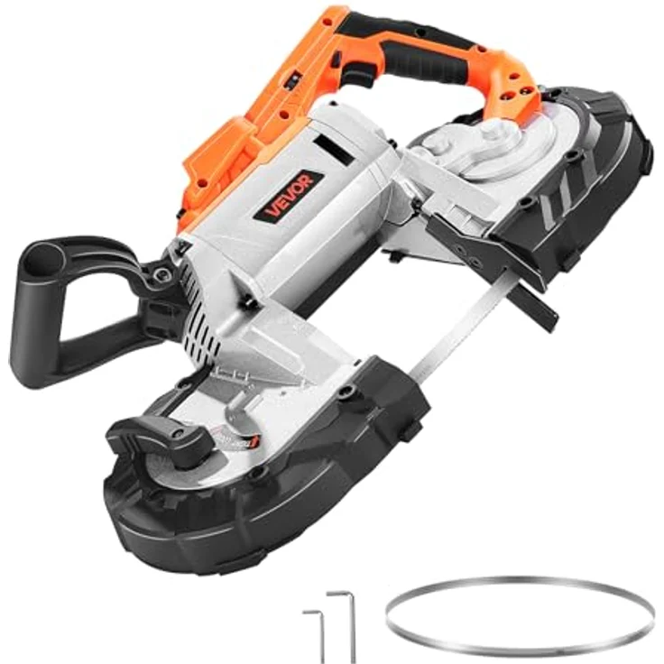 VEVOR 20V Akku Bandsäge, Metallbandsäge mit 127x115mm Schnitttiefe, variabler Drehzahl 0–120 m/min, LED-Licht und Aufhängehaken – Bild 1