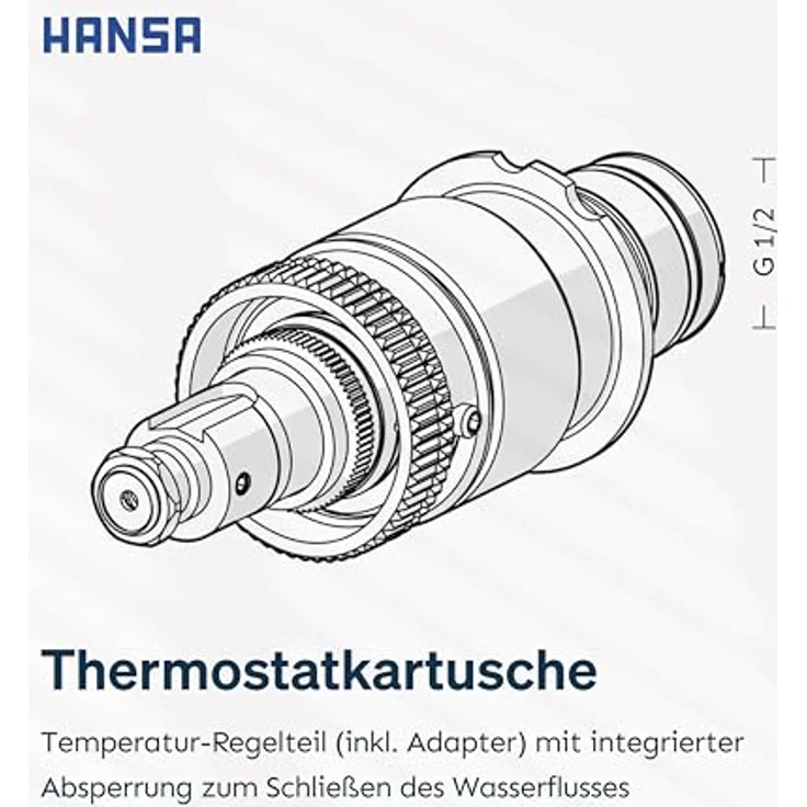 OTTO Hansa Thermostatkartusche 59904501, passend zu Hansamat/Hansavario 0808, Wachs-Dehnstoffelement mit Adapter und Schmutzfangsiebe – Bild 2