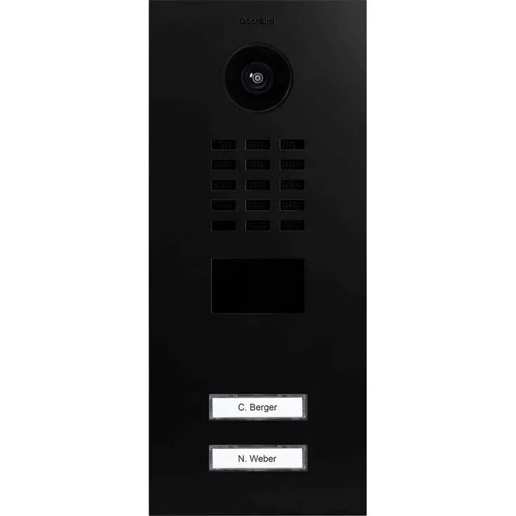 DoorBird D2102V, IP Video Türsprechanlage LAN Außeneinheit in Graphitschwarz (seidenmatt) mit HD-Kamera und Smartphone-Anbindung