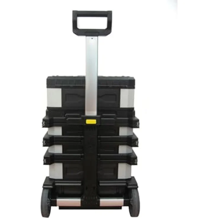 Stanley FatMax Rollende Werkstatt aus Metall-Kunststoff 1-95-622 ? Werkzeugwagen leer ? Vielseitige Werkzeugbox für Kleinteile und große Werkzeuge – Bild 3
