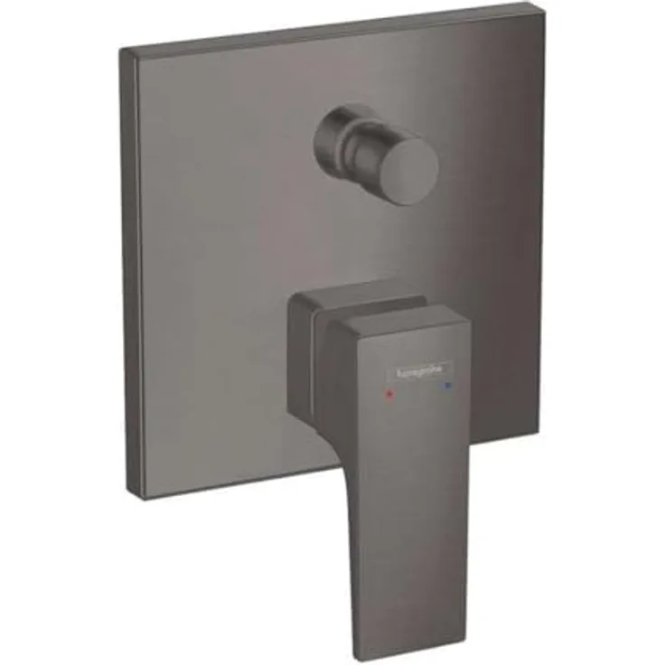 hansgrohe Wannenarmatur Metropol, Unterputz Einhebel-Wannenmischer mit Umsteller, Brushed Black Chrome, 21/28 l/min Durchflussmenge