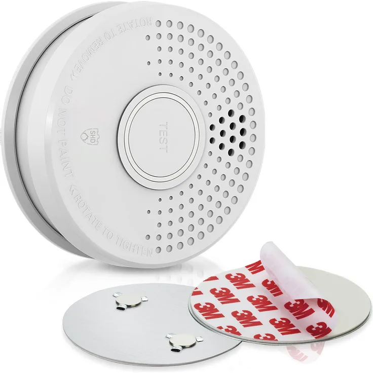 Rauchmelder DOF39 mit Magnetic Mount Magnethalterung im Set Weiß 1 Stück