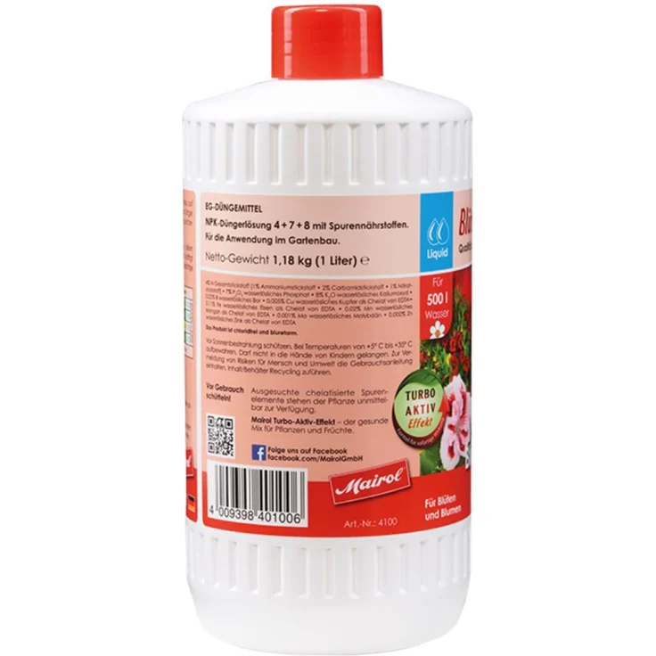 MAIROL Blumen-Dünger Liquid, 1 Liter, Blütenwunder – Bild 2