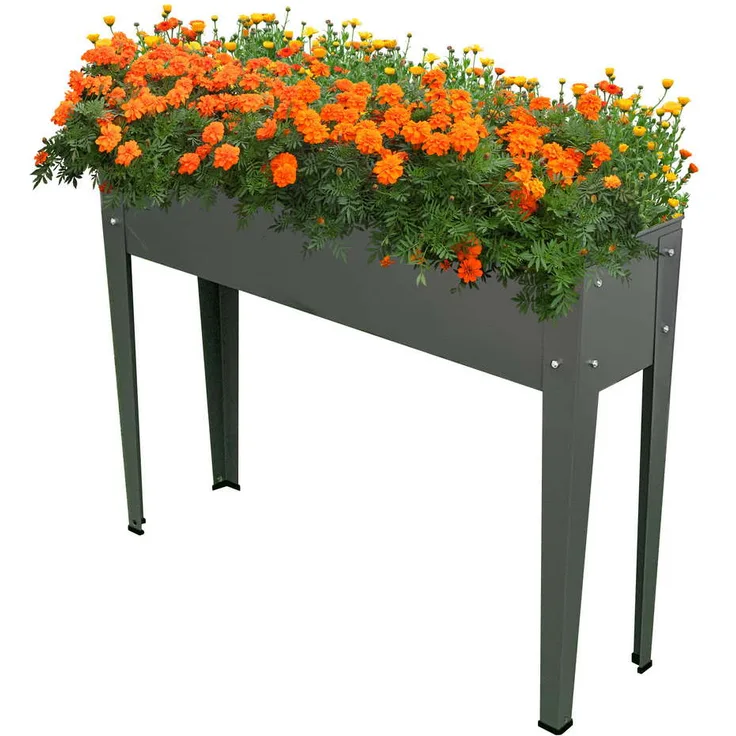 Metall-Hochbeet, ca. 100 x 40 x 80 cm - Anthrazit