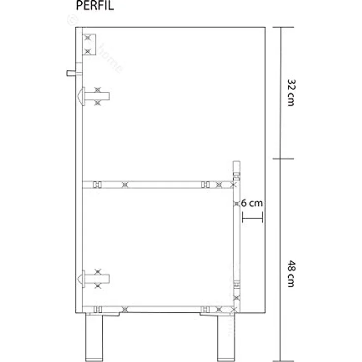Aqua Plus saesmkon60bl Koncept Waschtisch Badezimmer - – Bild 5