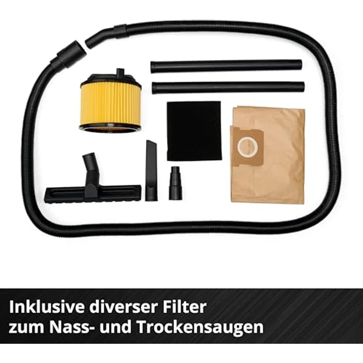 Einhell Nass-Trockensauger TC-VC 1930 A (1.500 Watt, 190 mbar Saugleistung, 30 L Auffangbehälter, Automatiksteckdose) in Rot – Bild 5