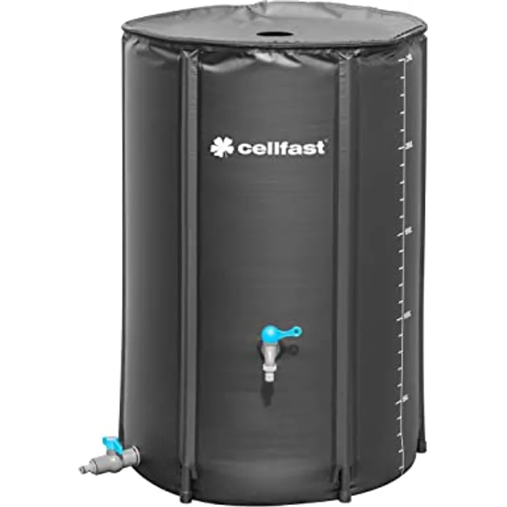 Cellfast Faltbarer Regenwassertank, Handlich, Leicht, Einfach zu montieren, Reißverschluss, Hohe Qualität, Fassungsvermögen 250 l