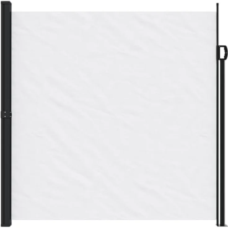 vidaXL Seitenmarkise, Sichtschutz Ausziehbar, Windschutz Sonnenschutz für Garten Balkon Terrasse, Seitenrollo Seitenwandmarkise, Weiß 200x600cm – Bild 3