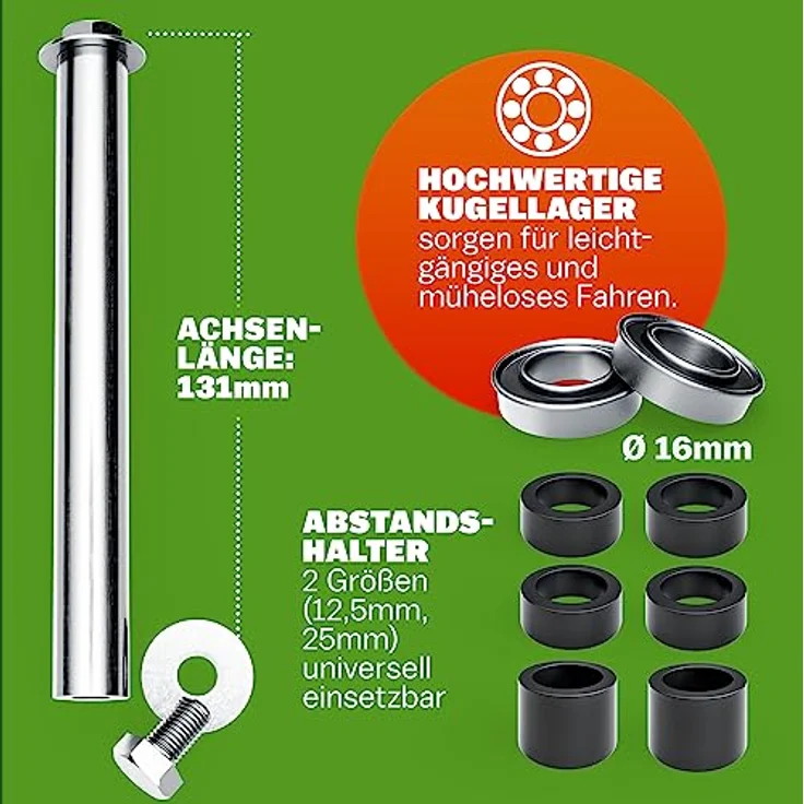Schubkarren Rad Ersatzrad PU Gartenkarre 4.80/4.00-8 Ø 390mm 200 kg Schubkarrenreifen Achse Felge luftbereift – Bild 8