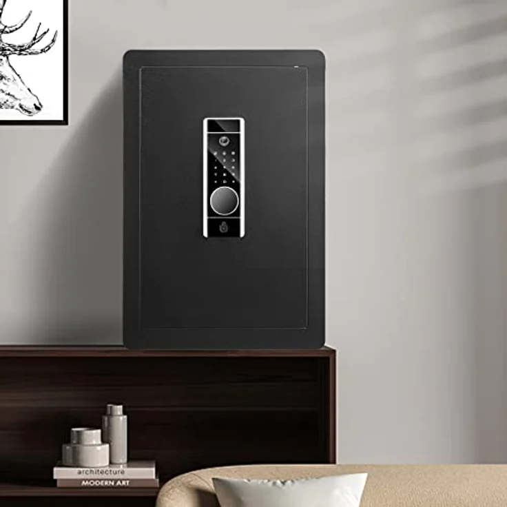 VEVOR Tresor Safe Tresor 2,2 Kubikfuß, Möbeltresor mit Feuerfester Geldtasche, Zuverlässiges Dreifach-Schloss-System, verstärktes legiertes Stahlmaterial – Bild 10