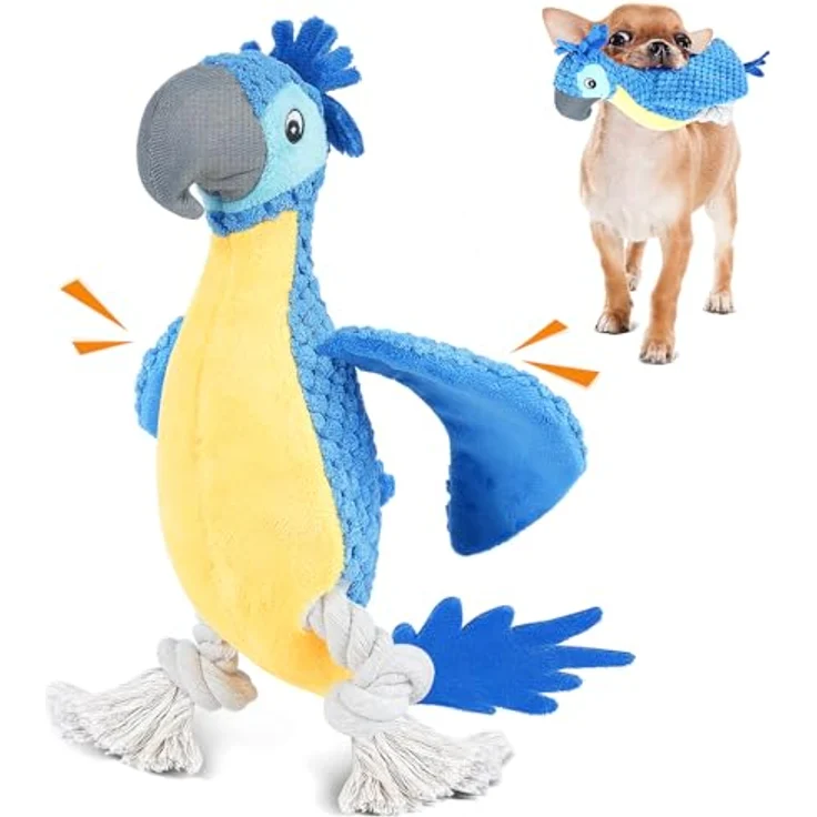 ROSAUI Hundespielzeug, Hundespielzeug für große Welpen und kleine bis mittelgroße Hunde, Kuscheltier für Hunde, Quietschendes Hundespielzeug mit Knisterpapier, Plüschspielzeug für Hundegeschenke – Bild 1