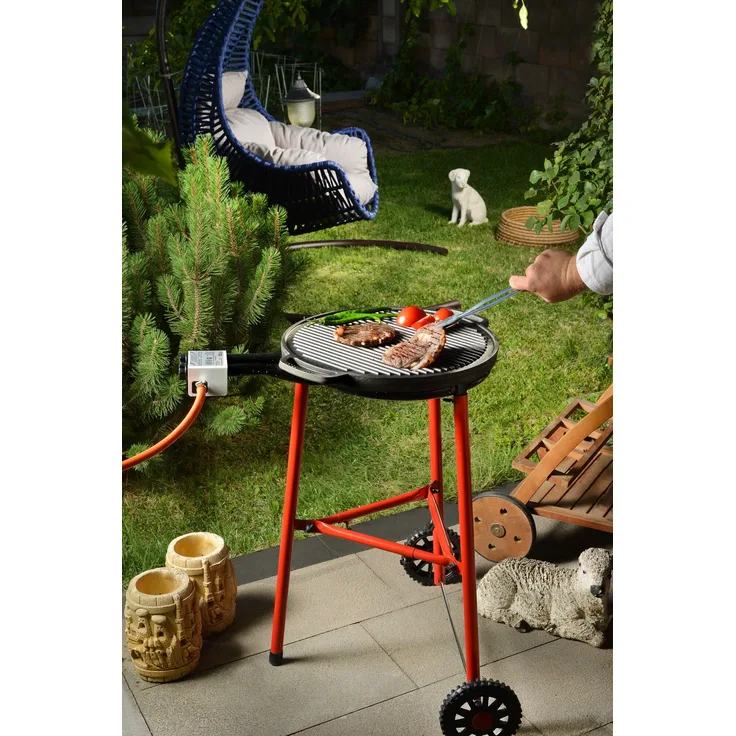 Hermia Concept Parilla Med Gasgrill, 100 % METALL, 45 x 45 x 84 cm, Orange