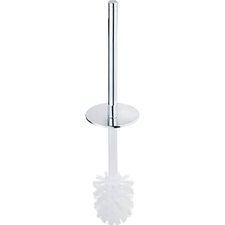 KEUCO Original Ersatz-Toilettenbürste mit Griff, chrom Stiel, weißer Bürstenkopf, rostfrei, WC-Ersatzbürste einzeln für Edition 400