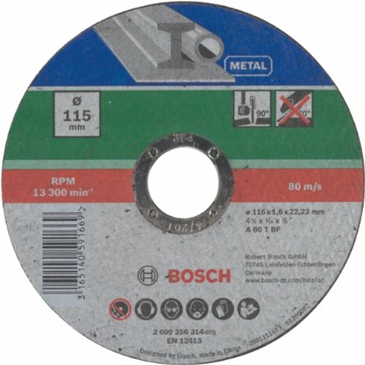 Bosch 2609256314 DIY Trennscheibe Metall 115 mm ø x 1,6 mm gerade – Bild 2