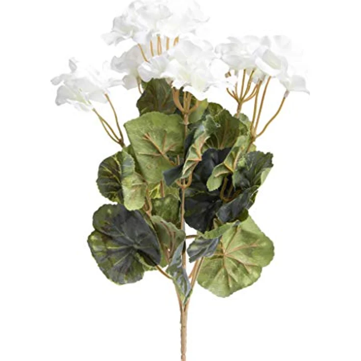 Botanic-Haus Kunstblume Geranienbusch, 2 Stück in Rot, Weiß oder Rosa, Höhe 37 cm – Bild 2