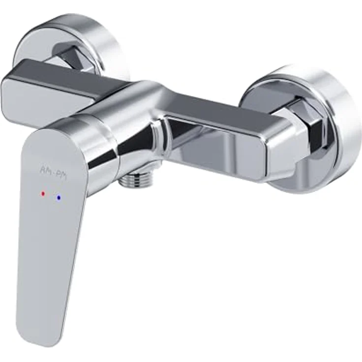 Wassersparende Duscharmatur für das Badezimmer, kratzfeste Duscharmatur ohne Auslauf, leicht zu reinigen, Chrom, AM.PM Hit FTA20000 – Bild 1