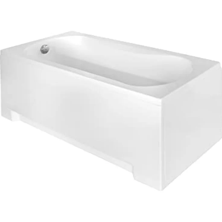 KOLMAN Badewanne ARIA Rechteck 140x70 cm, 126 Liter, Premium Acryl mit Acrylschürze, Ablaufgarnitur und Füßen, reinweiß, Made in EU – Bild 4