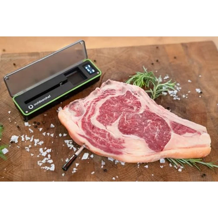 OUTDOORCHEF Easy Check Thermometer Single - Wireless Bluetooth Grillthermometer mit extra schmalem Fühler, 200 m Reichweite, Multifunktions-Dock, -10°C bis 300°C Messbereich – Bild 4